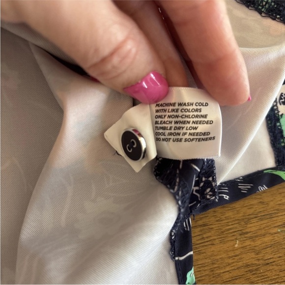 Lady Hagen Skort Size 14 Short Blue Floral Pockets Golf Tennis - Picture 12 of 13